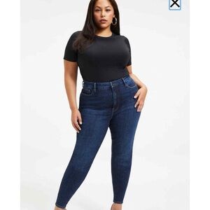 Good American Good Waist High Rise Dark Denim Skinny Jeans, Size 6/28